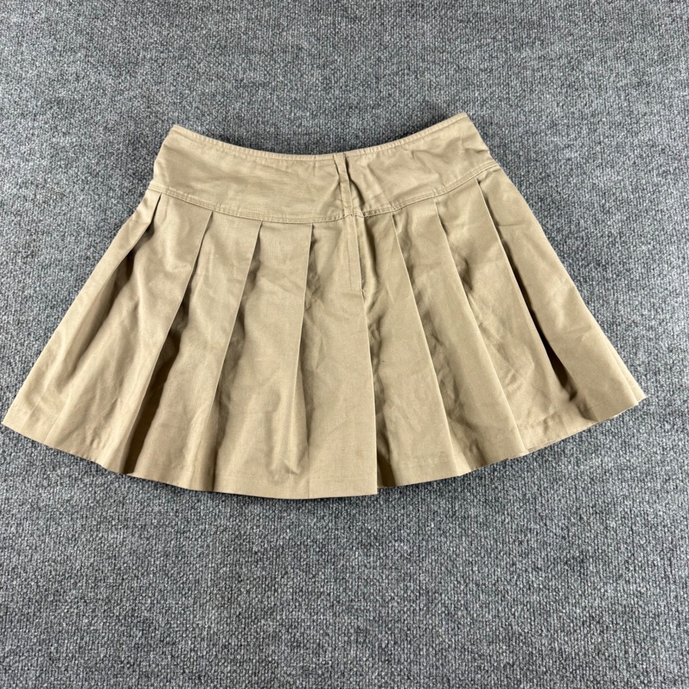 K-12 Gear Girls Khaki Pleated School Uniform Skort Size 9 Juniors Tan Skirt